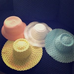 4 for one price. New straw hats